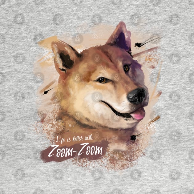 Zoom-Zoom - Shiba Inu by Fine_Design